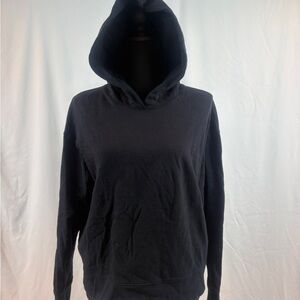 James Perse Black Hooded Sweatshirt